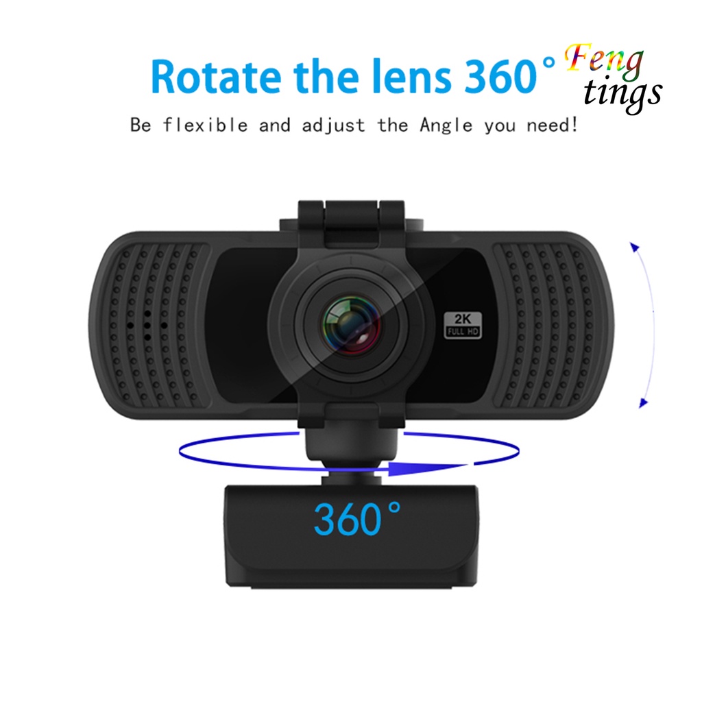 Webcam Webcam 2K Tự Động Lấy Nét USB Độ Phân Giải Cao Có Micro Cho Mac Laptop Video Live