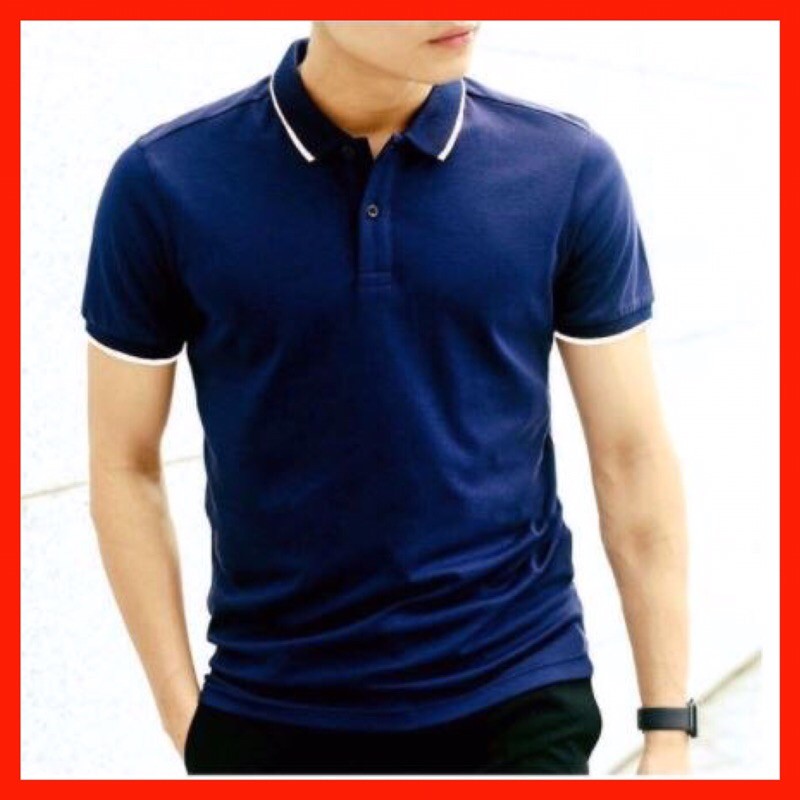  Áo polo nam nữ, áo phông nam cổ bẻ phối viền dệt sợi cotton cao cấp -OMAN AP41 | BigBuy360 - bigbuy360.vn