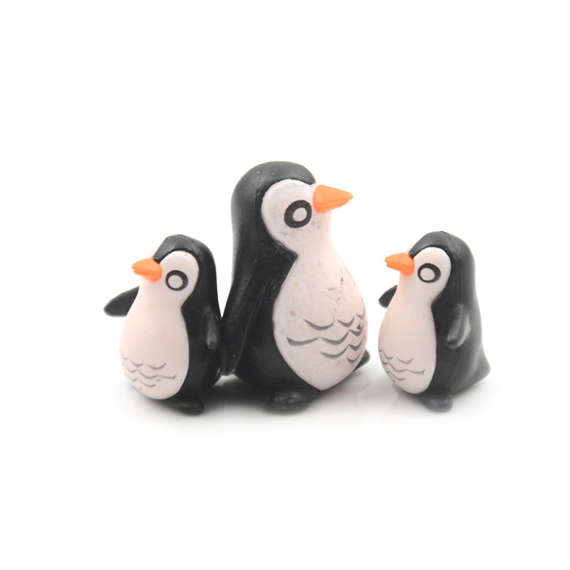 Bộ 5 Mô Hình Chim Cánh Cụt Mini Trang Trí Sân Vườn