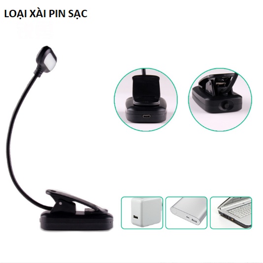 Đèn kẹp bàn , để bàn chông cận 5 led LY - 13 - Đèn đọc sách kẹp bàn