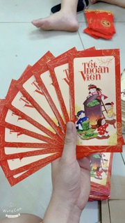 [ hàng chụp] combo 10 bao lixi tết khổ lớn