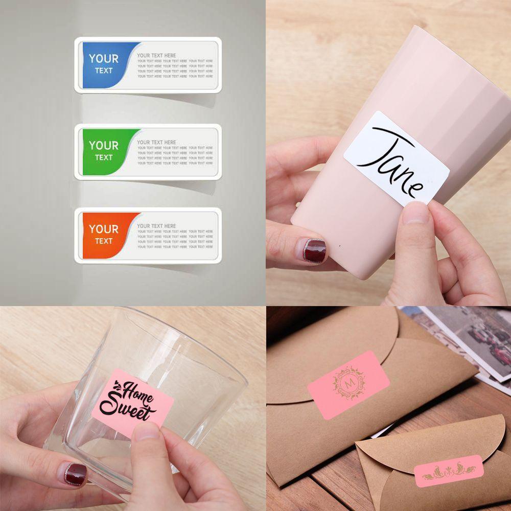 LAKAMIER Nhãn Dán Nhiệt Trực Tiếp Hình Tròn Nhiều Màu Sắc Tự Dính Dùng Thiết Kế Logo DIY