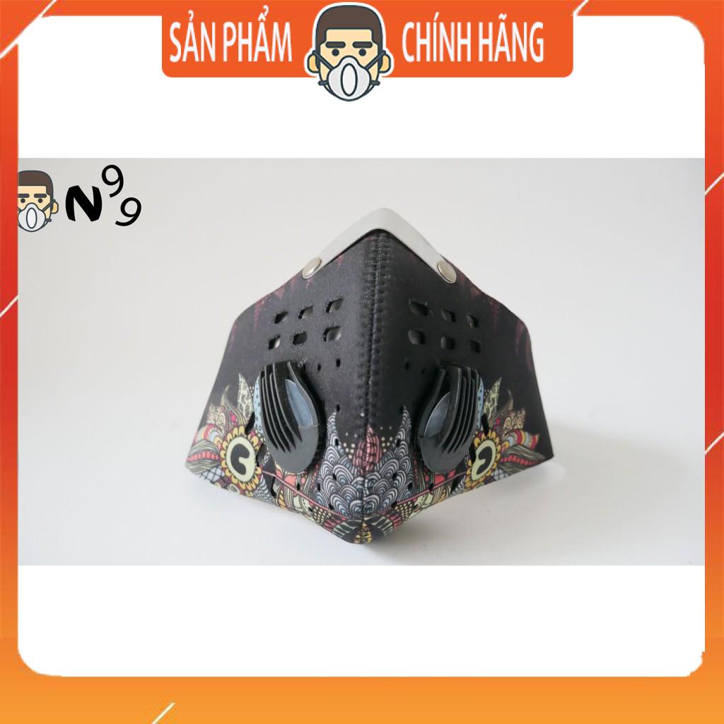 Khẩu trang đi phượt đeo sau gáy DELUXE có van thở