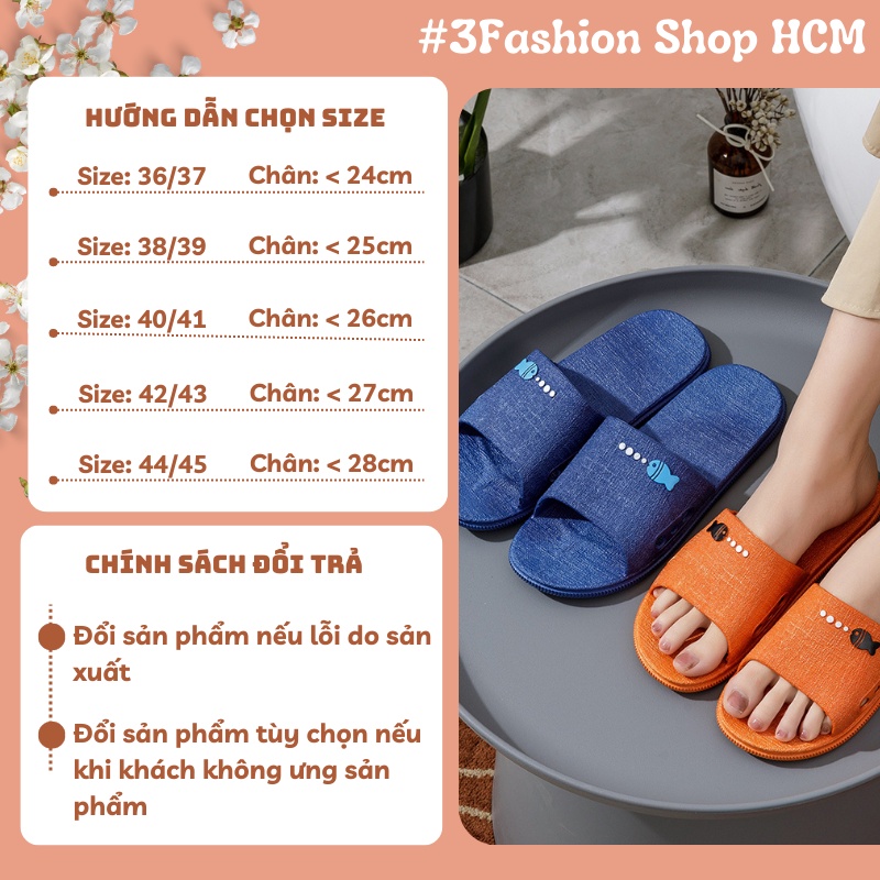 Dép đi trong nhà, dép đi trong nhà tắm chất liệu PVC đúc nguyên khối cao cấp bền đẹp nhẹ chống trơn trượt -3FASHION 3191