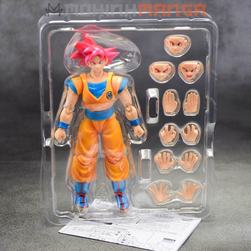 [CÓ QUÀ] Mô hình SHF Son Goku Super Saiyan God siêu xay da Songoku Dragon Ball Bảy viên ngọc rồng SH Figuarts tóc đỏ