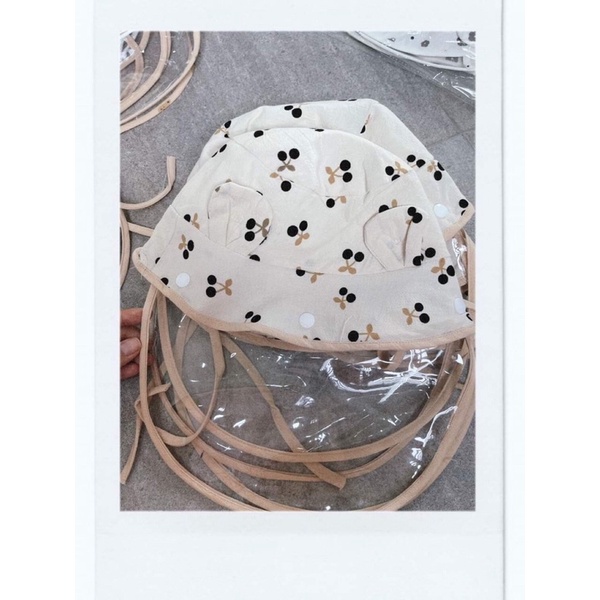 Nón, Mũ Chống Giọt Bắn Cho Bé Hình Tai Gấu