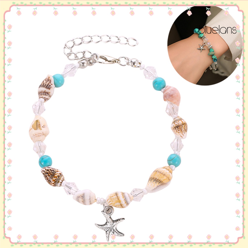 Lắc Chân Đính Hạt Và Vỏ Sò Phong Cách Boho Thời Trang Cho Nữ