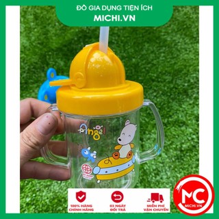 Bình tập uống nước nhựa Việt Nhật có tay cầm
