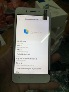 Điện thoại Vivo Y53 Ram 2Gb, ROm 16Gb (2 sim) - Bảo hành 12 tháng - fullbox đầy đủ phụ kiện tặng kèm ốp - hàng nhập khâu