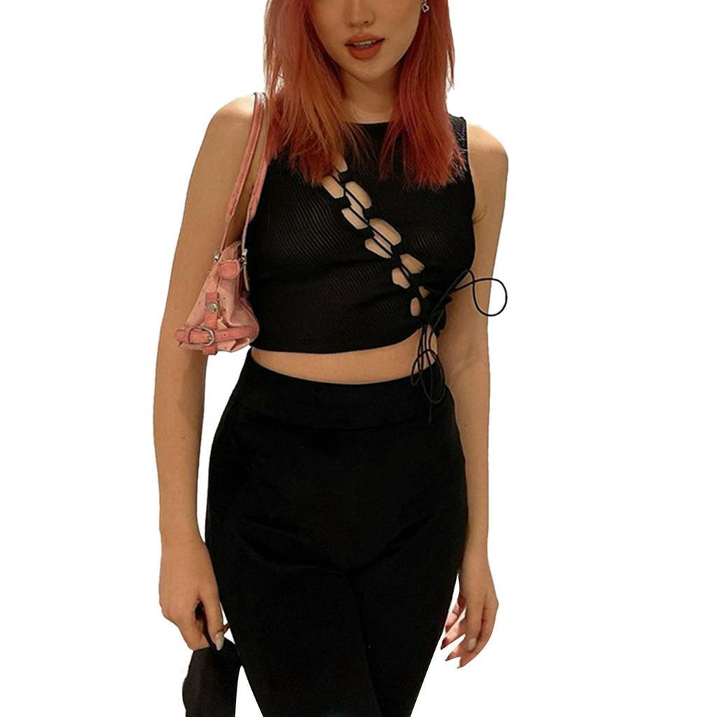 Áo Croptop Cổ Tròn Màu Trơn Thời Trang Cho Nữ