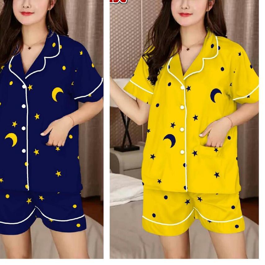 Quần Short Cotton In Hình Ngôi Sao / Mặt Trăng / Chữ Code-597 Phong Cách Nhật Bản Cho Nam