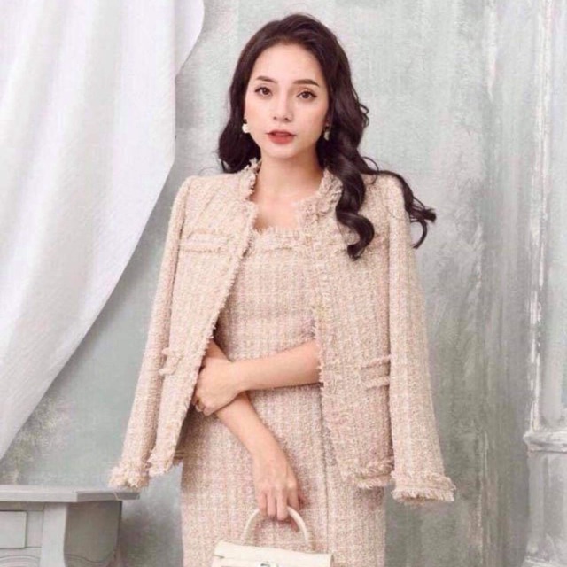 Set váy dạ tweed