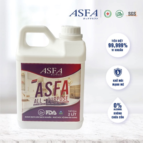Dung dịch làm sạch khuẩn, khử mùi, vệ sinh đa năng - ASFA All Purpose (Can 2 Lít)