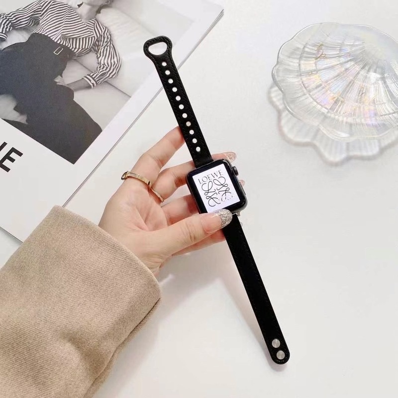 Dây đeo da thích hợp cho đồng hồ thông minh Apple Watch Series 6 Se 2 5 4 3 2 1/iWatch 40mm 44mm 42mm 38mm