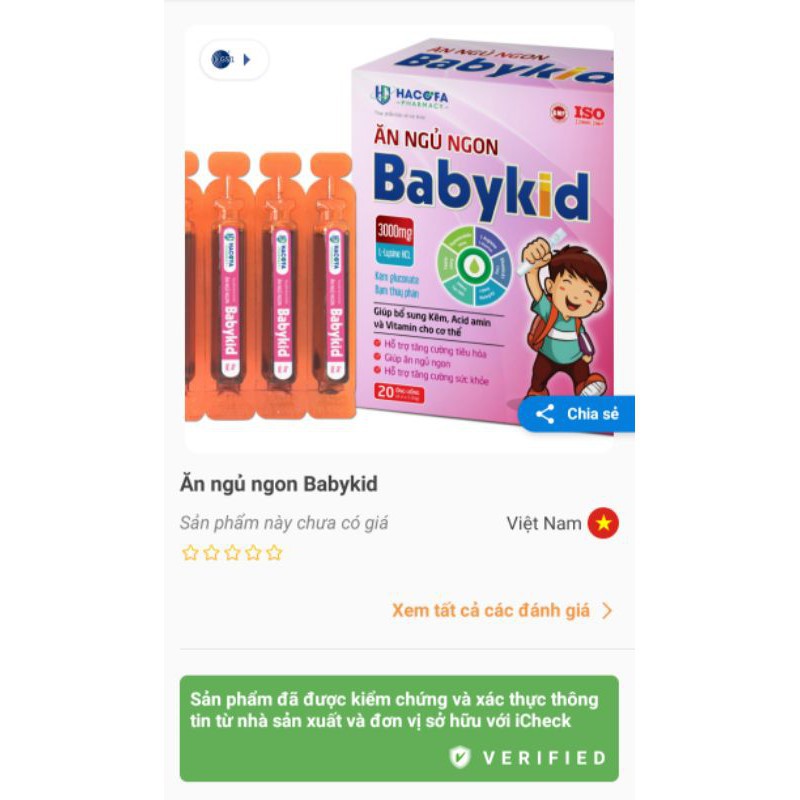 ĂN NGỦ NGON Babykid_ tăng cường tiêu hoá, tăng cường sức khoẻ cho trẻ.