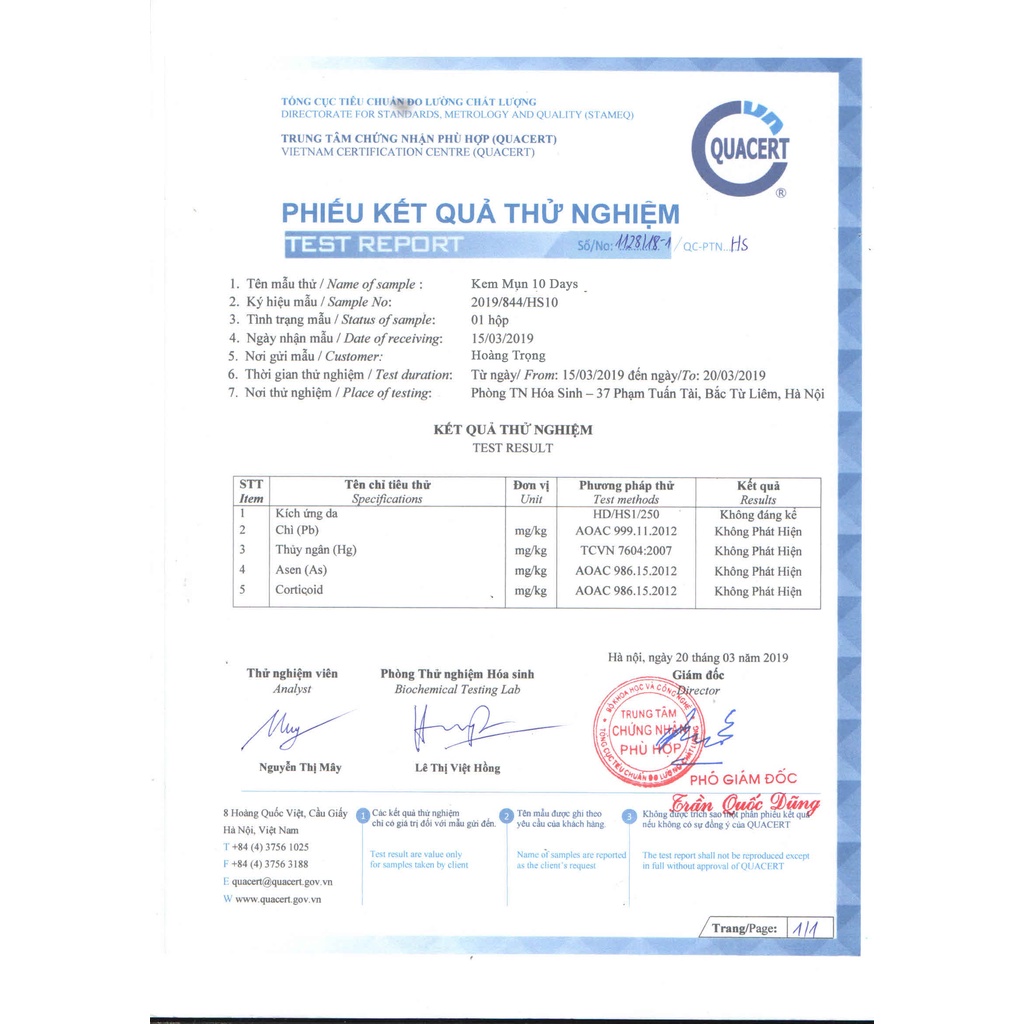 2 lọ kem mụn thảo dược 10  Days chính hãng, sạch mụn ẩn, đầu đen dưỡng da trắng hồng