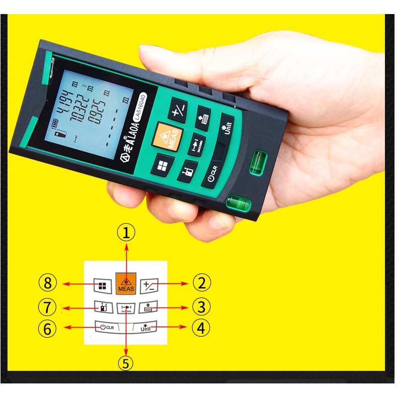 Máy LASER đo khoảng cách, tính diện tích, tính thể tích LAOA, chất lượng cao, hàng chính hãng