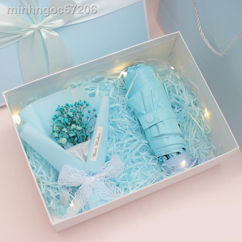 Quà tặng sinh nhật Mùa tốt nghiệp cho Bạn gái Quạt tạo ẩm+ Ô + một chiếc cốc giữ nhiệt-Q4
