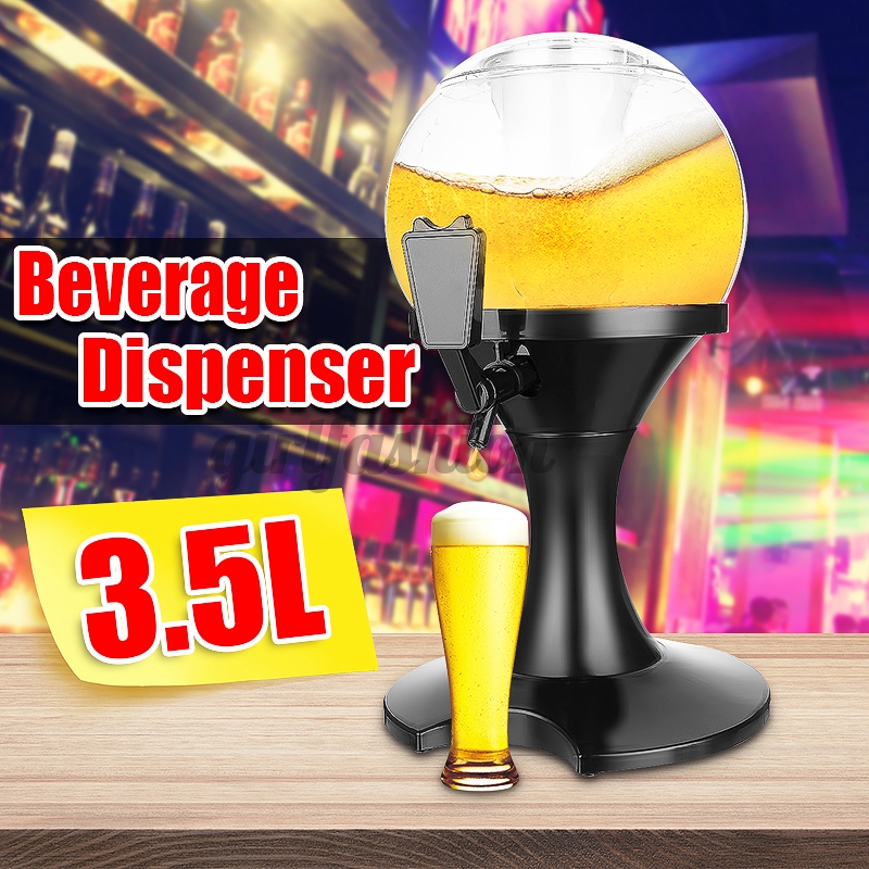 3.5L Core Beer Tower Beverage Drink Dispenser Machine Beer Container Tabletop