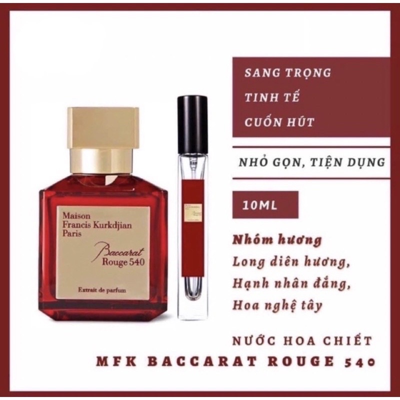 Nước hoa chiết Mai.son 540 #10ml