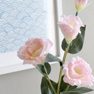 Hoa lụa: Cành cát tường 3 bông 1 nụ