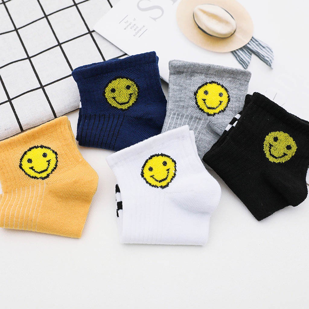 Tất Vớ Nữ Thun Cotton Icon Mặt Cười Buta TN03