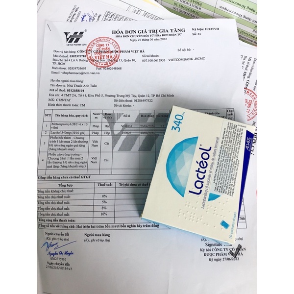 Men Vi Sinh Lacteol 340mg Hộp 10 gói nhập khẩu Pháp