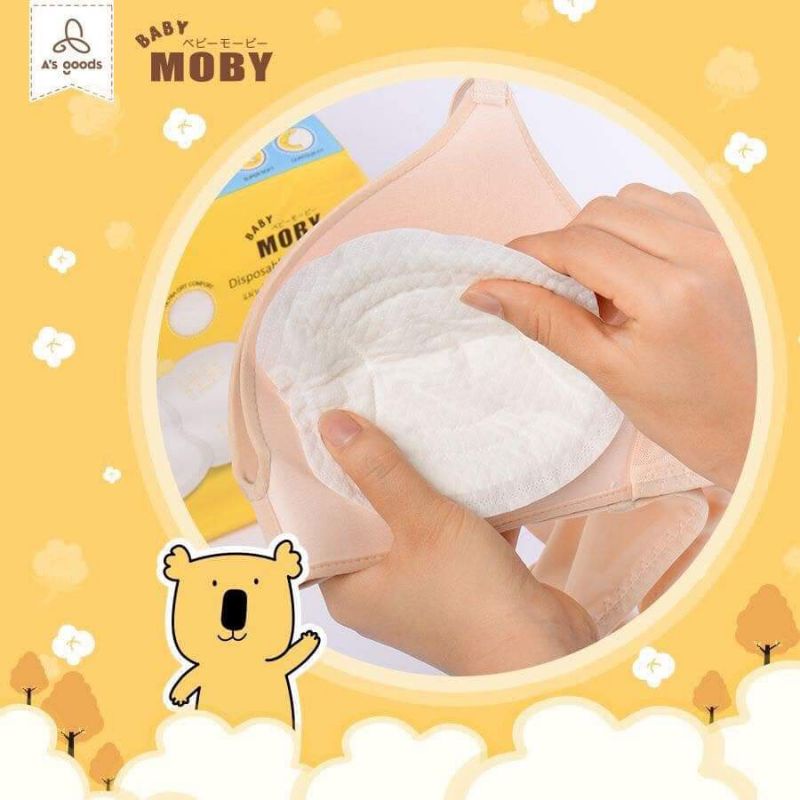 Thấm Sữa Moby Thái Lan Cho Mẹ Bầu 60 Miếng