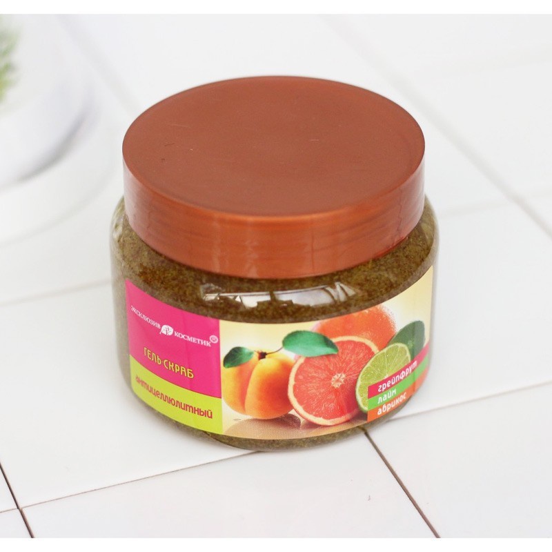 TẨY DA CHẾT TOÀN THÂN EKSKLYUZIV KOSMETIK CHIẾT XUẤT CHANH ĐÀO GEL SCRUB GRAPERFRUIT LIME APRICOT 380G - 8494