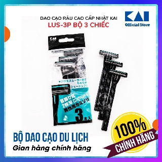 Bộ 3 chiếc dao cạo râu Nhật LUS-3P đi du lịch tiện lợi by Katana