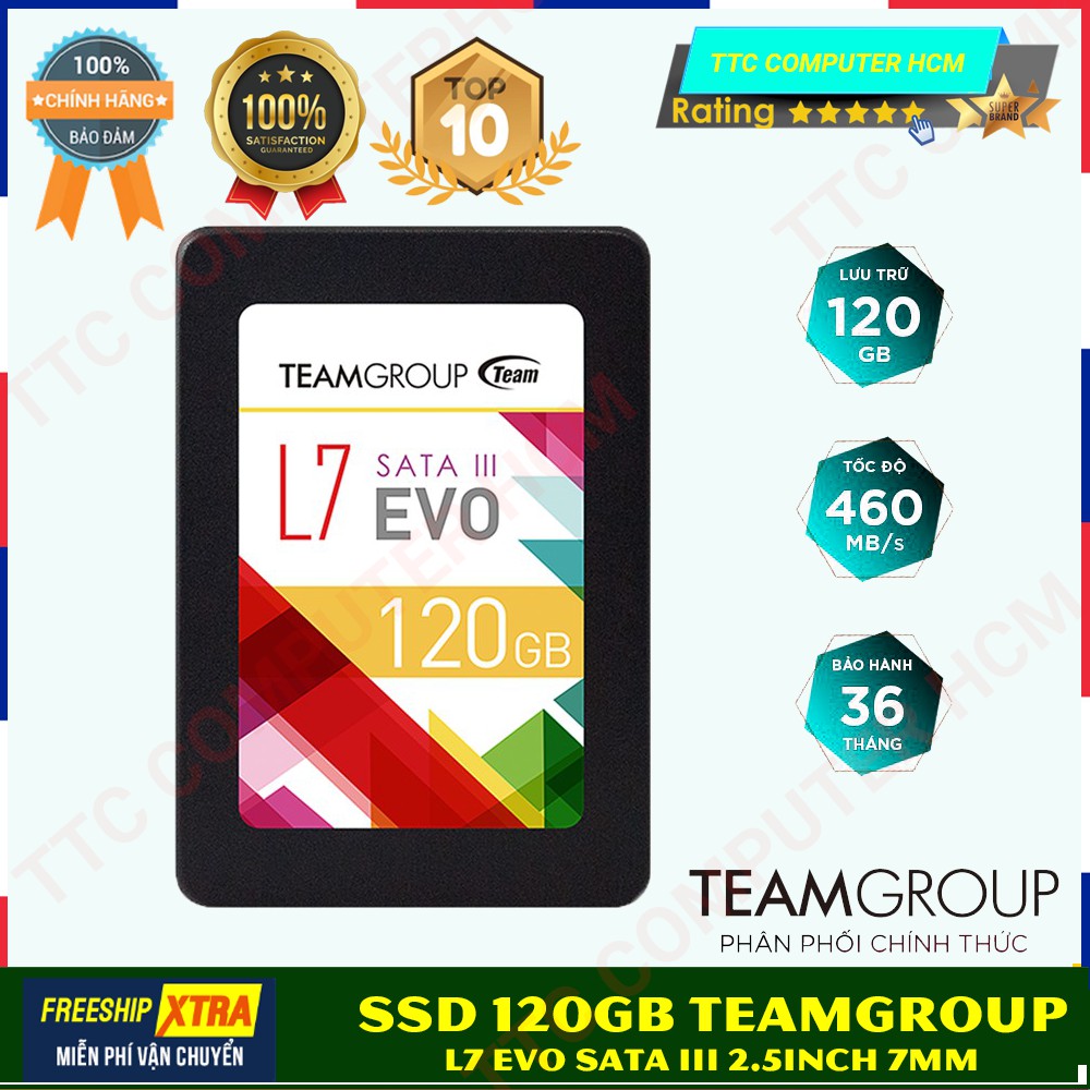 Ổ cứng SSD Team Group L7 EVO 240GB/120GB  Sata III 2.5inch 7mm - Hàng Phân Phối Chính Thức