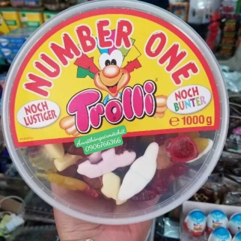 Kẹo Dẻo Hình Thú Trolli Number One, Trolli Fun For All Của Đức Hộp 1kg