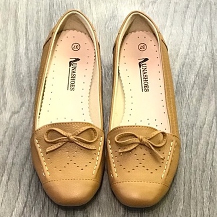 Giày moca nữ Lunashoes 1071 đế bệt da bò thật cho mẹ nhiều màu full size bảo hành 2 năm êm chân dễ phối đồ
