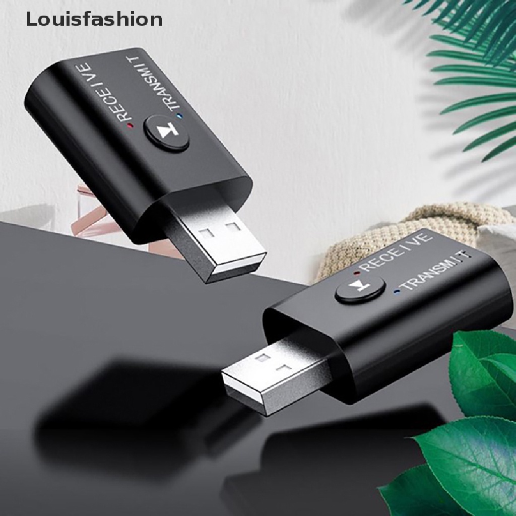 Louisfashion USB Wireless Bluetooth Adapter 5.0 Transmiter Bluetooth for Computer TV Laptop YTH