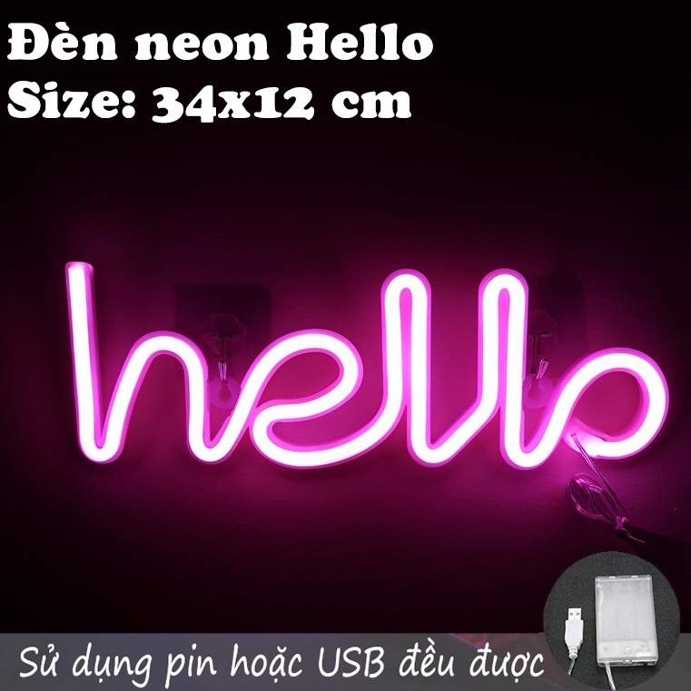 Đèn led neon trang trí phòng, decor phòng ngủ - Thích hợp làm đèn decor