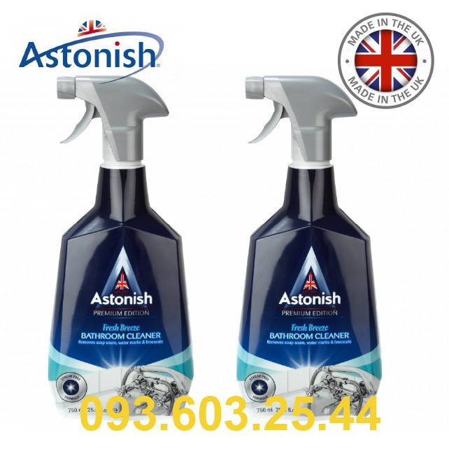 [Astonish]- Chai tẩy bồn cầu ố vàng lâu năm Astonish, tẩy sạch sen vòi inox , gạch men bám cặn canxi, phèn chai 750ml