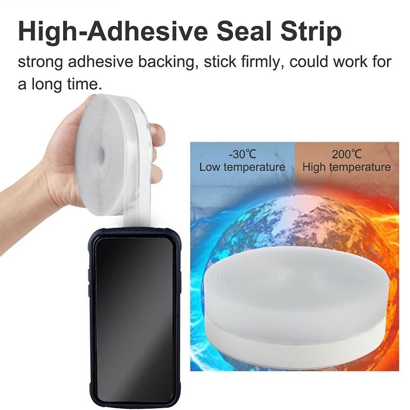 Băng Dán Silicone Dán Mép Cửa / Cửa Sổ Cách Âm Chống Ồn 5M