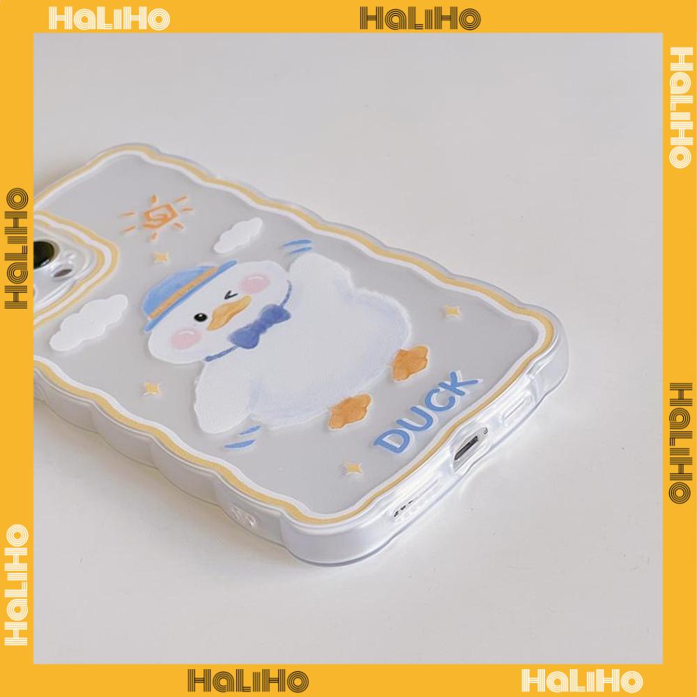 iPhone Case Silicone Soft Case Clear Case Wave Non-Slip Shockproof Camera Cover Protection Duck Cute Compatible For iPhone 13 Pro Max iPhone 12 Pro Max iPhone 11 iPhone7 Plus