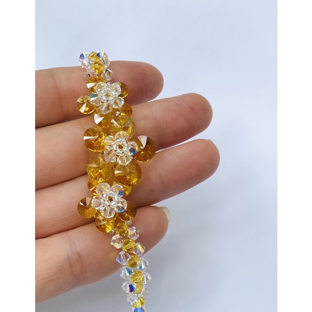 Lắc tay pha lê Swarovski Hoa mai