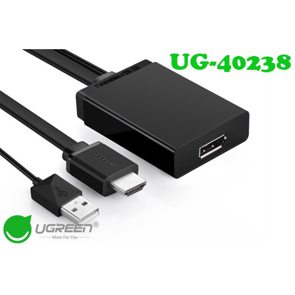 Cáp chuyển HDMI sang màng hình cổng DisplayPort 4K Cao Cấp UGREEN 40238 Chính Hãng MM107