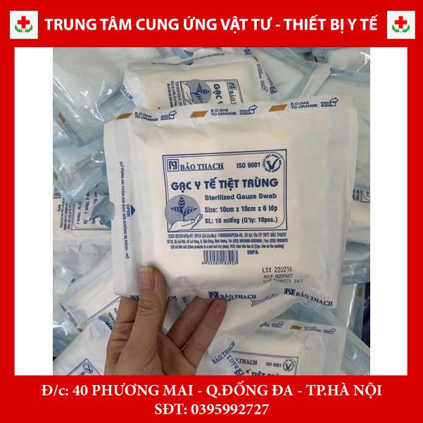 Gạc y tế tiệt trùng Bảo Thạch size 10x10cm