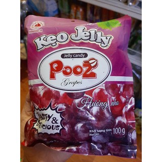 Kẹo dẻo Pooz hương nho, hương dâu 100g