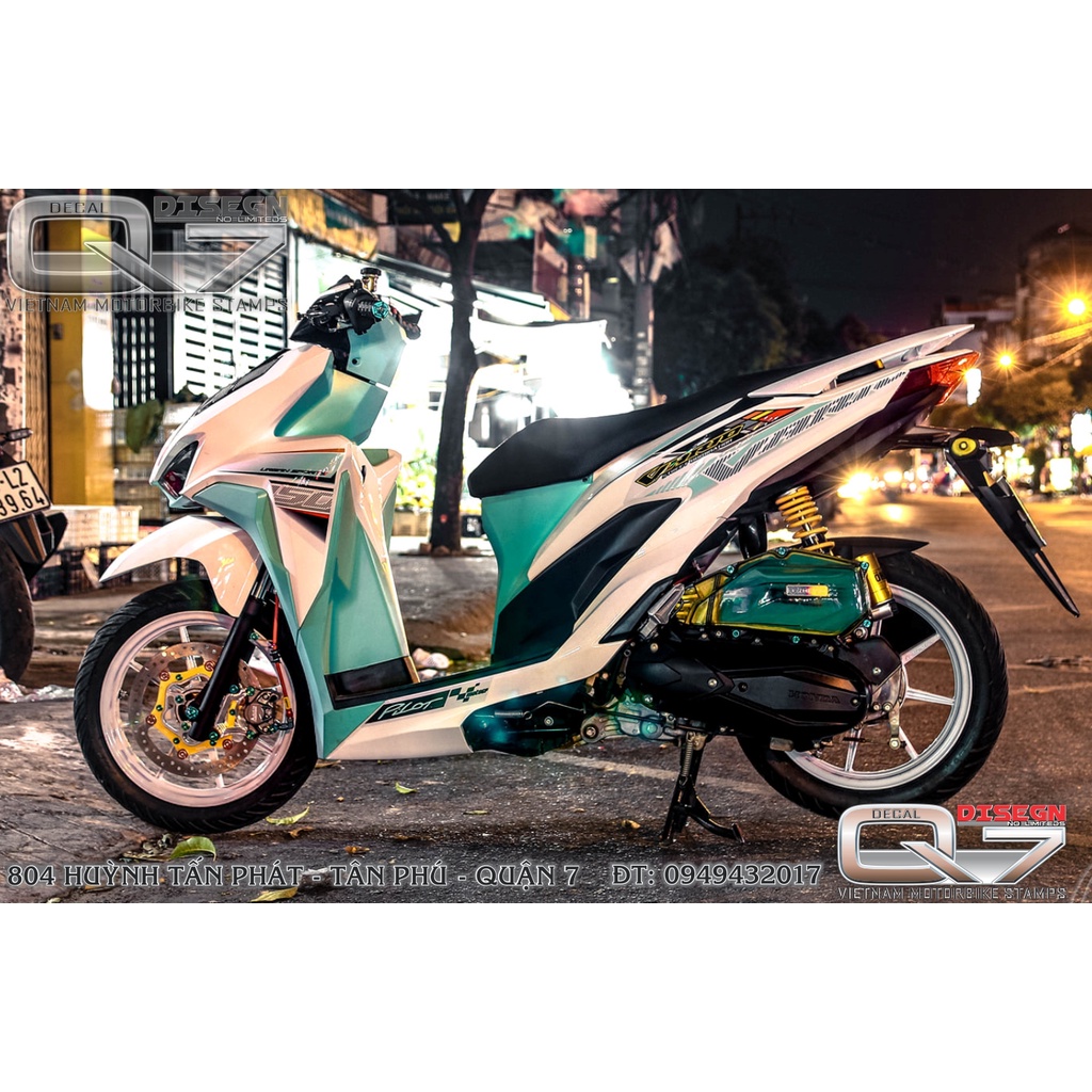 Tem rời vario - xanh trắng - decalq7