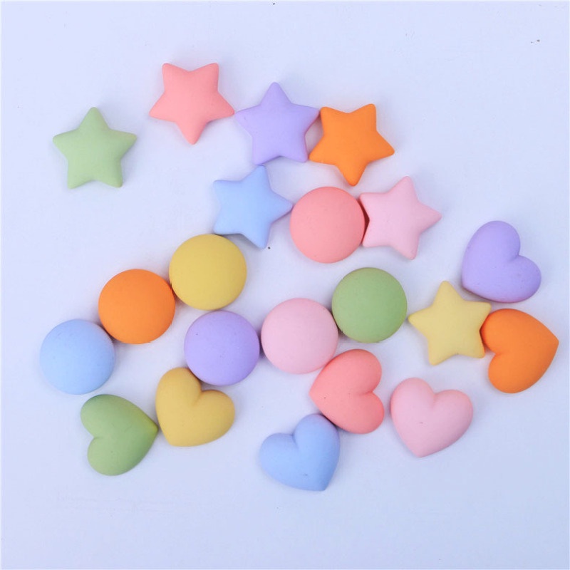 Set 10 phụ kiện hình ngôi sao/ trái tim/ tròn dùng trang trí ốp điện thoại/ túi xách/ quần áo