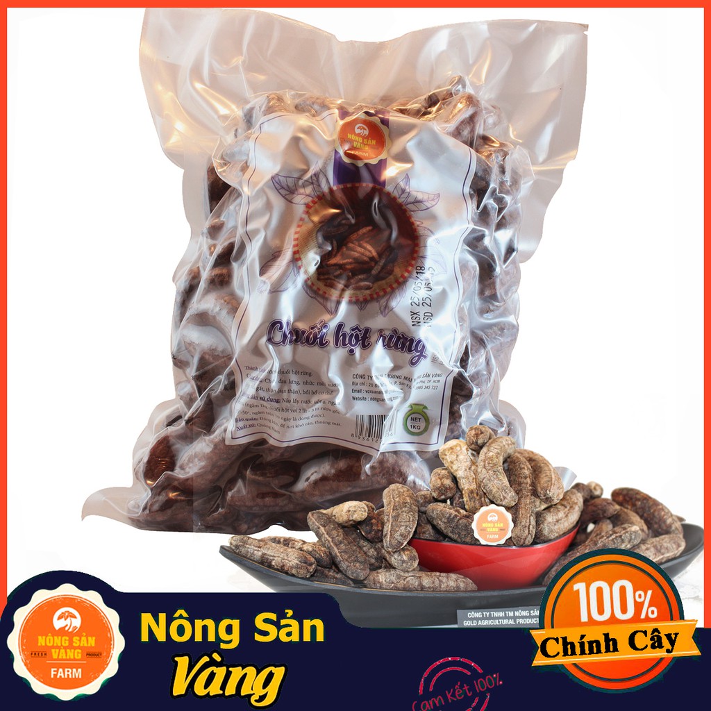 Chuối Hột Rừng 10kg, Quả Chuối Hột Rừng Chín - Nông Sản Vàng