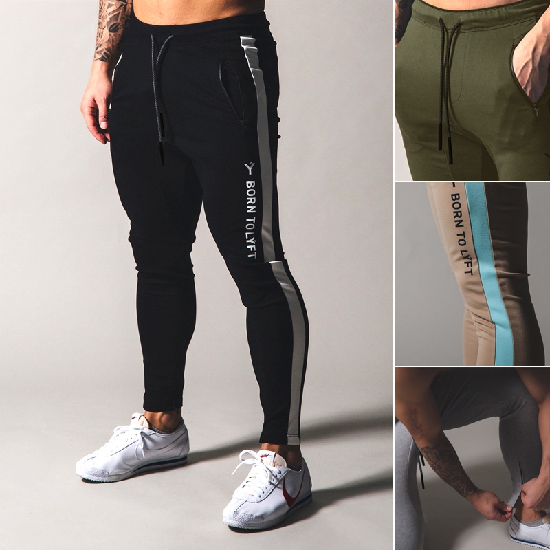 Quần Thể Thao Cotton Kẻ Sọc Năng Động Hợp Thời Trang Cho Nam