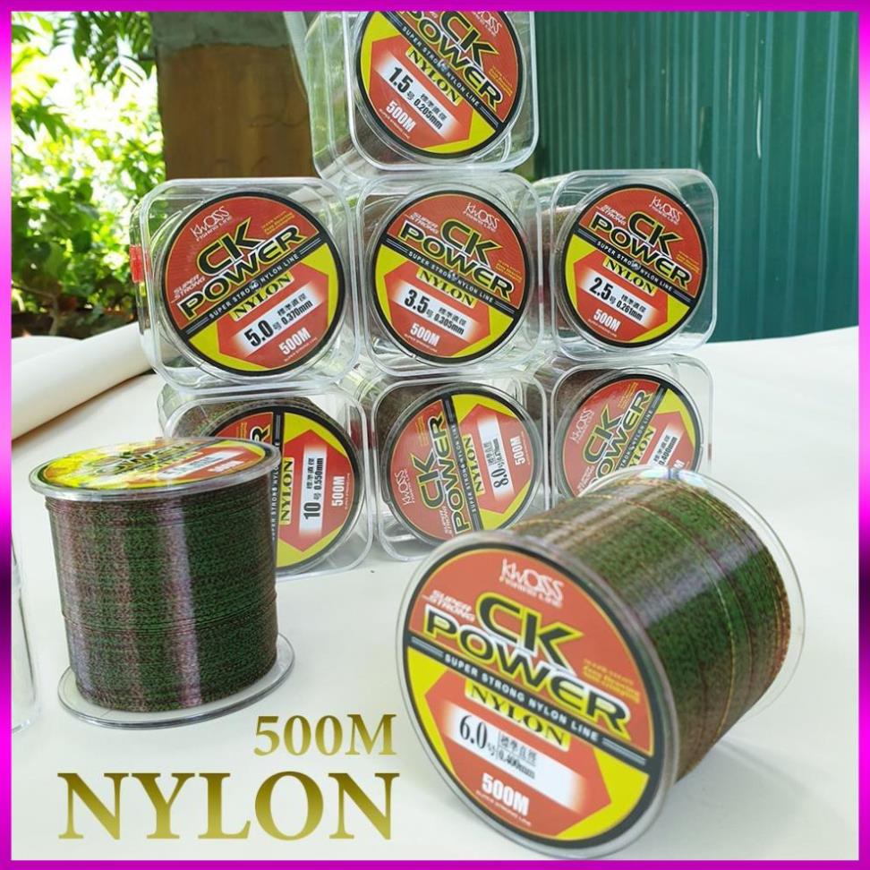 ⭐ Cước câu cá tàng hình dây câu cá Nylon CK power 500m tải cá tốt dùng làm dây trục câu cá CK500