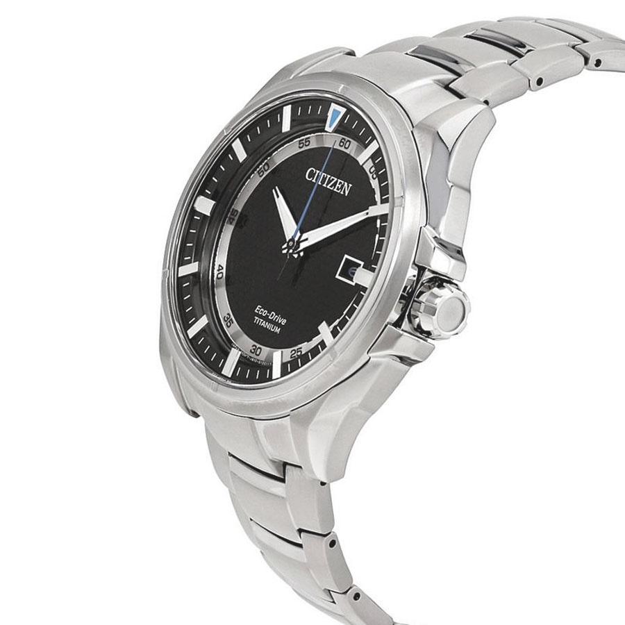 Đồng Hồ Nam Citizen Dây Titanium AW1401-50E - Mặt Đen (Sapphire)