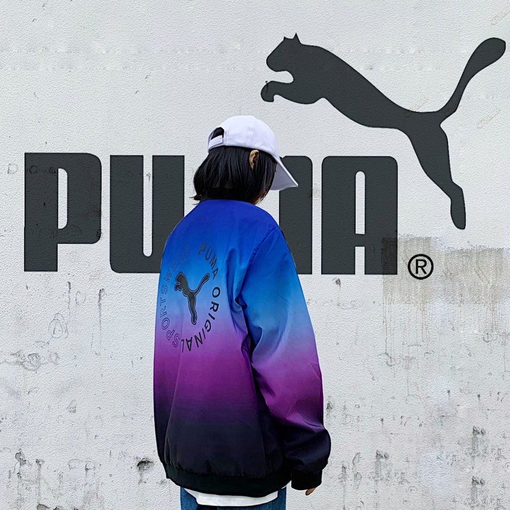 Áo Khoác Puma Dáng Rộng Phối Khóa Kéo Trẻ Trung Dễ Phối Đồ