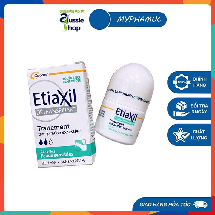 Lăn khử mùi Etiaxil hỗ trợ cải thiện mùi hôi hiệu quả chính hãng Pháp - 15ml